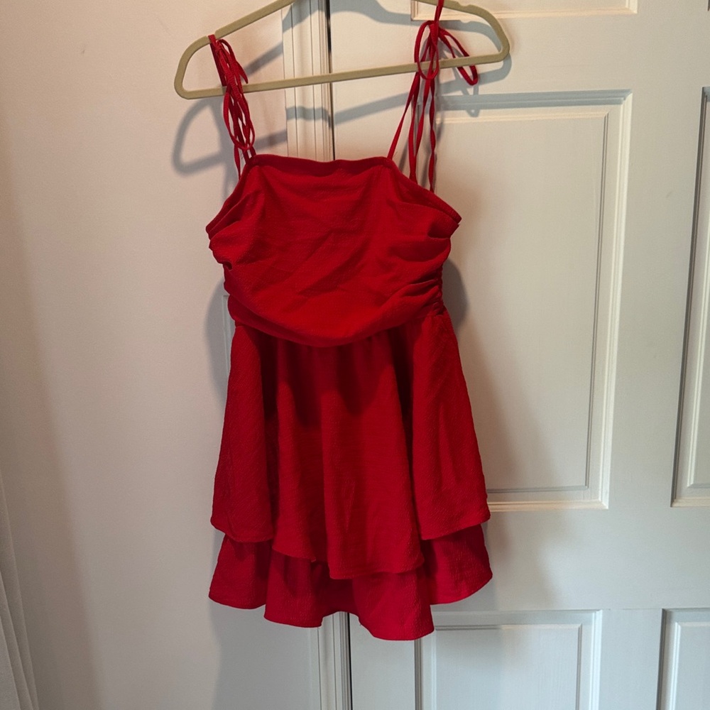 Red Sleeveless  Dress